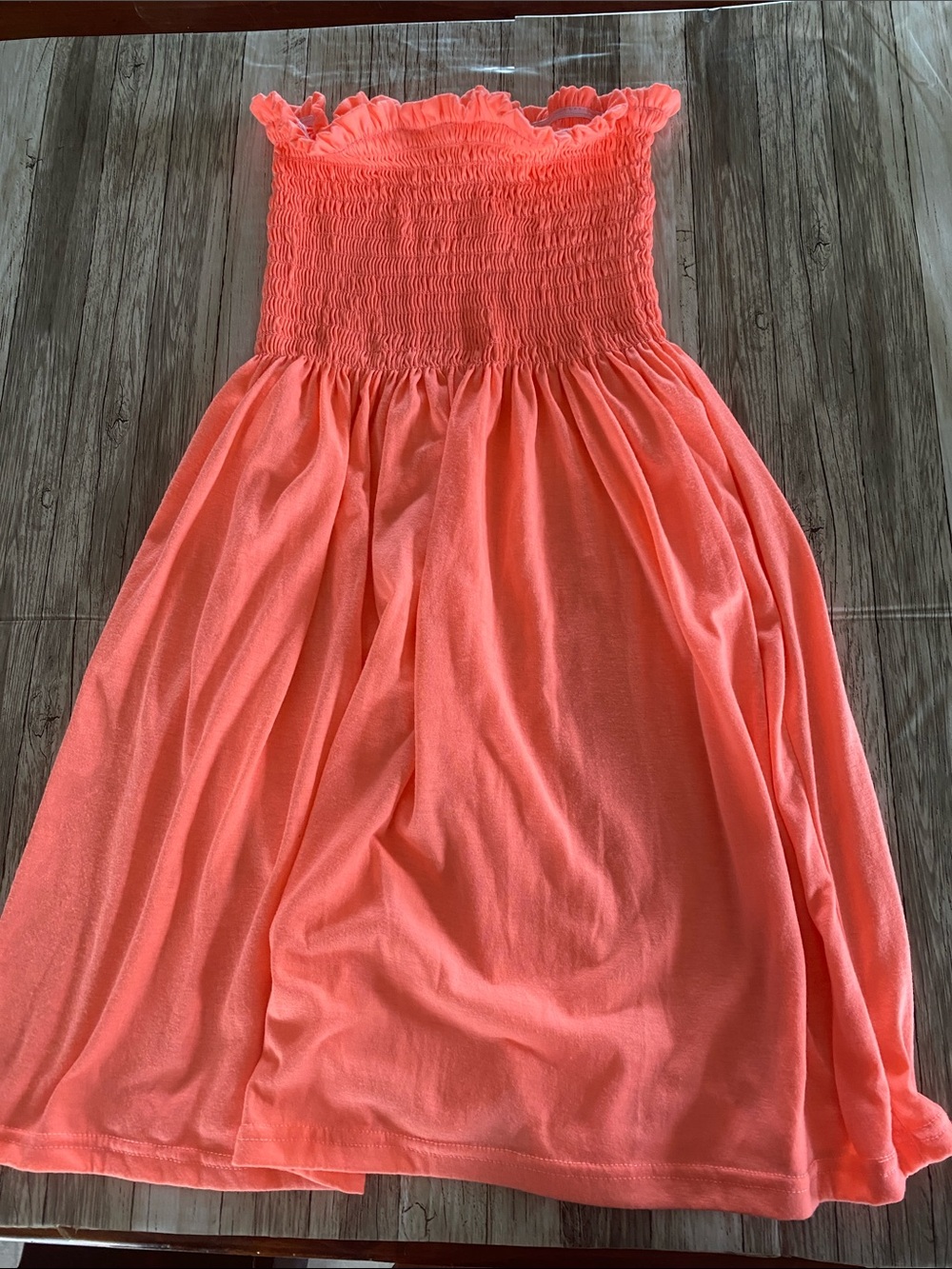 CORAL PINK BATHING SUIT COVER DRESS